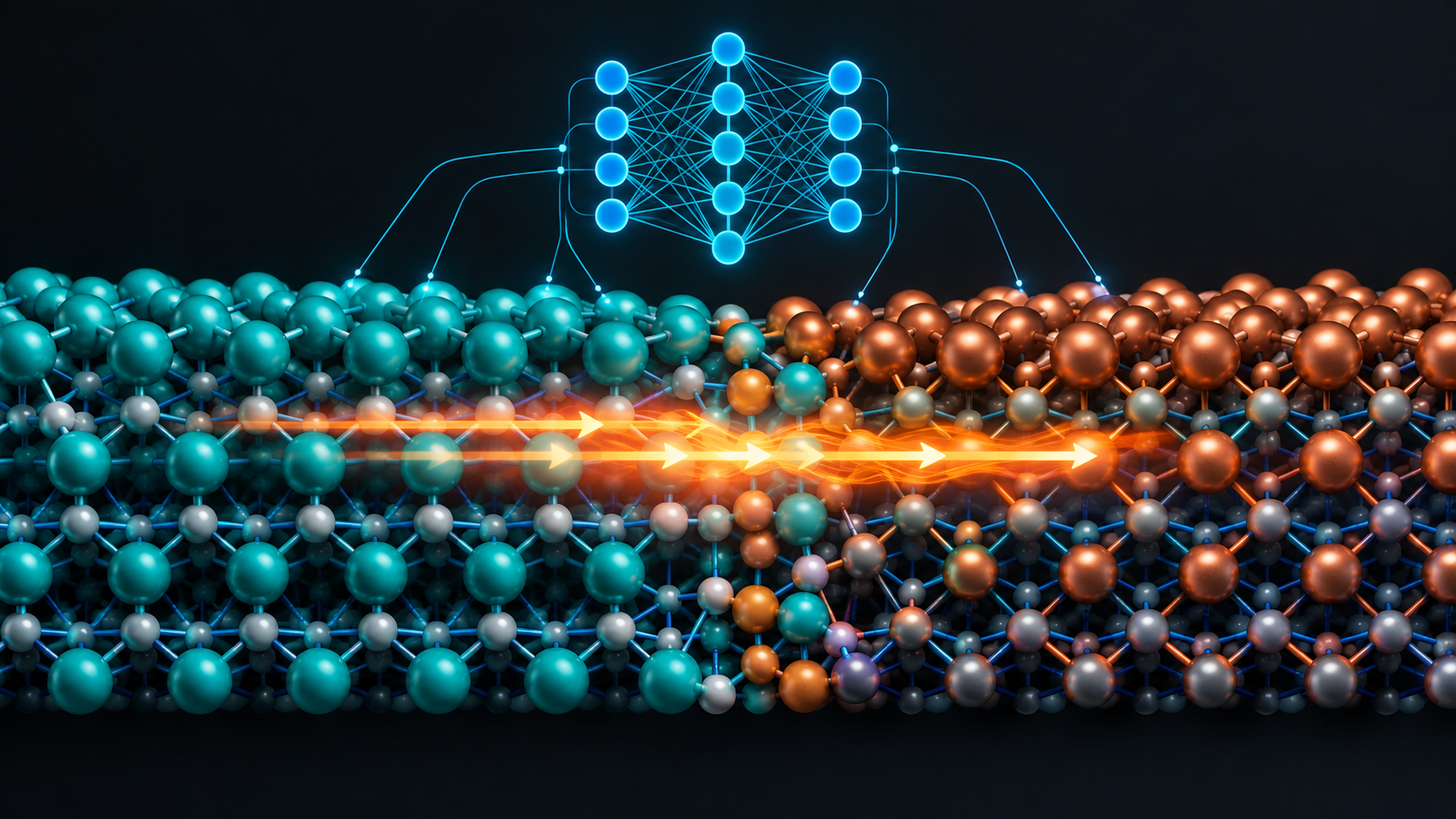 Scientific illustration of thermal transport across a composite interface