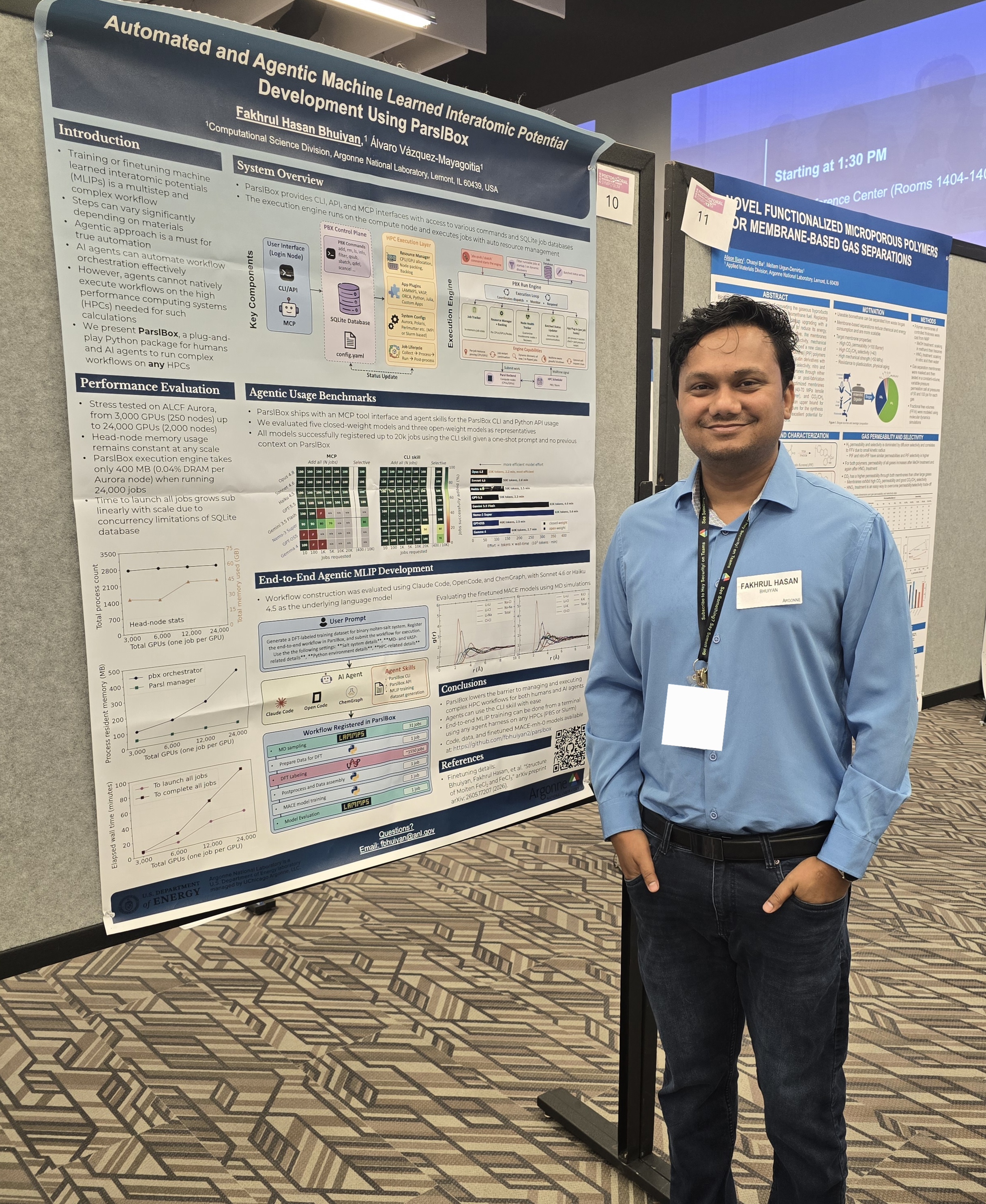 Fakhrul presenting at the 2026 Argonne Postdoctoral Research and Career Symposium